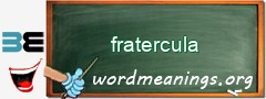 WordMeaning blackboard for fratercula